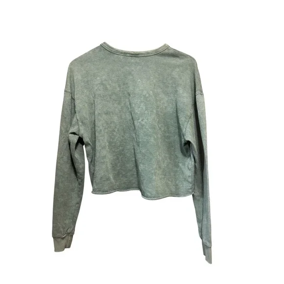 Wild Fable‎ Womens Acid Wash Cropped Sweatshirt Pullover Top XS - Picture 5 of 5